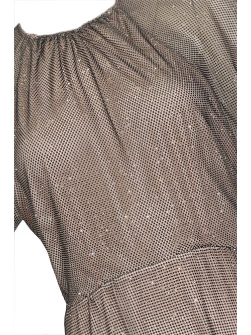 Abito lungo in rete con micro strass Grigio ALBERTA FERRETTI | U0405 16471495